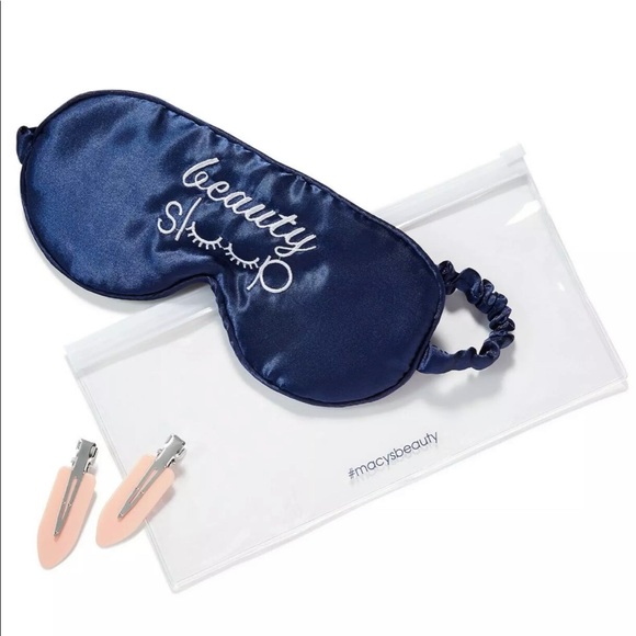 Macy's Sleep Mask & Hair Clips Navy blue sealed - Picture 1 of 2